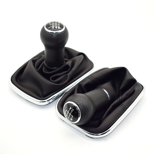För Volkswagen VW 1999-2004 Golf 4 IV MK4 GTI R32 Bora Jetta MT 12mm 5/6-växlad bil växelspaksknopp Spak Växlingsreglage Gaitor Boot-6 Speed--Y 6 Speed--Y