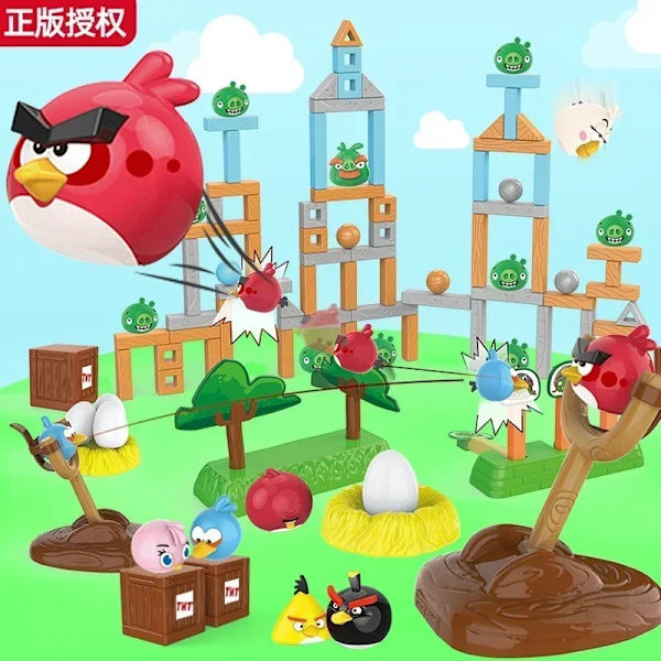 Angry Bird Byggklossar Leksaker Röd Blues Chuck Matilda Minion Grisar Actionfigurer Block Byggnadsskjutspel Födelsedagspresenter 97pcs