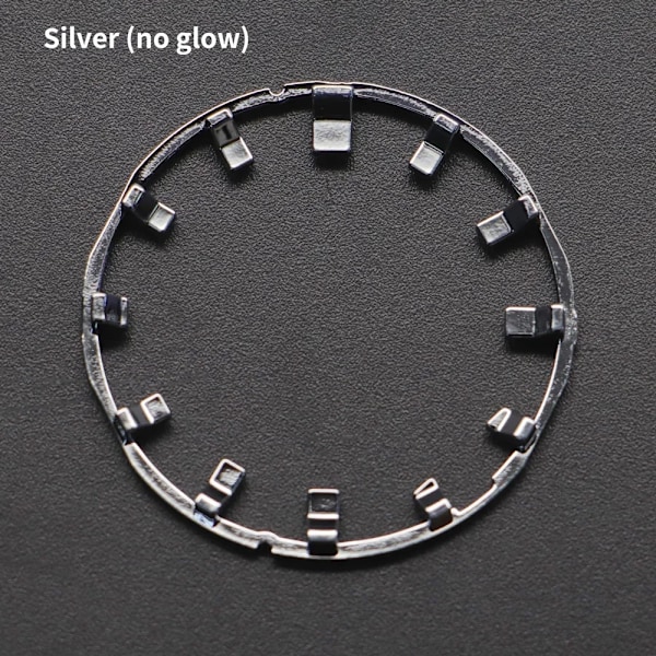 För GA2100 GA2110 Luminous Hour Marker Dial Watch Pointer Scale Ring Index Modification Dial ga2110 Watch Mod Kit Tillbehör Silver No Luminous