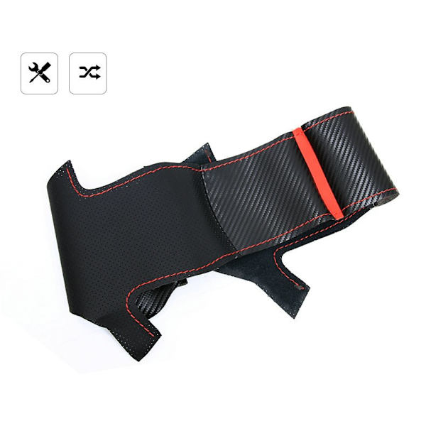 (BLACK LINE)Svart läder handsytt cover till KIA RIO X-LINE X LINE RIO 4 2017 2018 Biltillbehör BLACK LINE