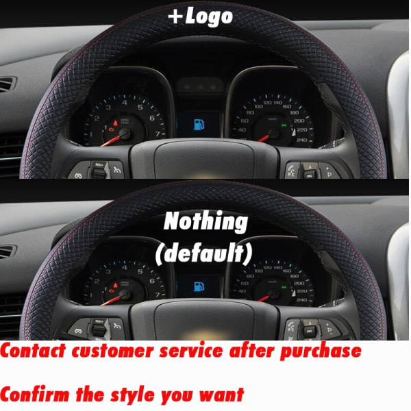 (Vit) Cover i läder Halkskyddad rattfläta till Chevrolet Malibu Captiva Orlando Högkvalitativa tillbehör White