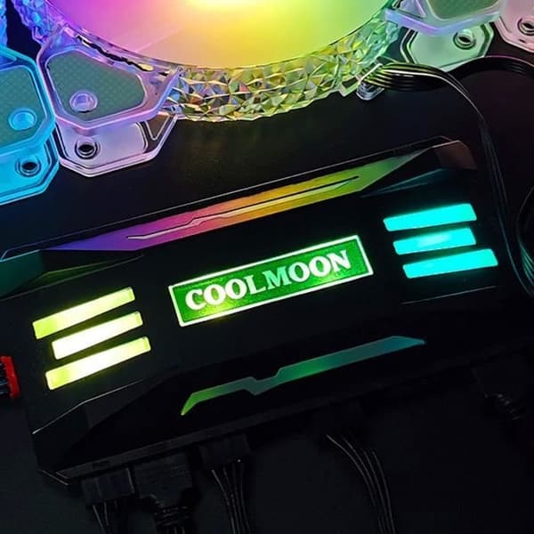 Pwm Fjernbetjent Ventilator Temperaturregulator Integrator RGB Lysadapter til Computer