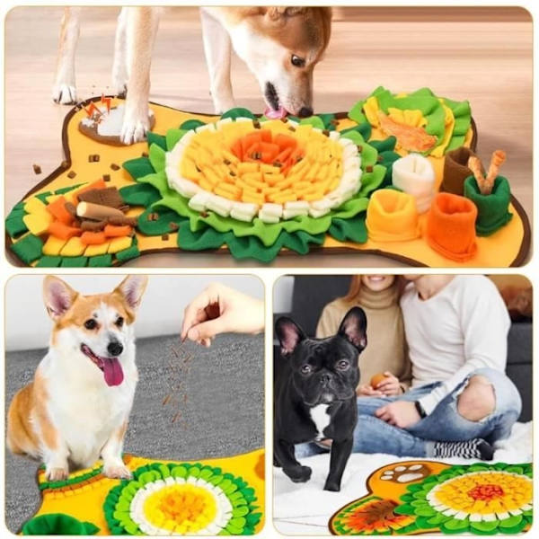 Hundesnusemåtte, Foldbar Hundesnusemåtte, Snusemåtte til Hunde med Flere Sværhedsgrader, 64x43cm