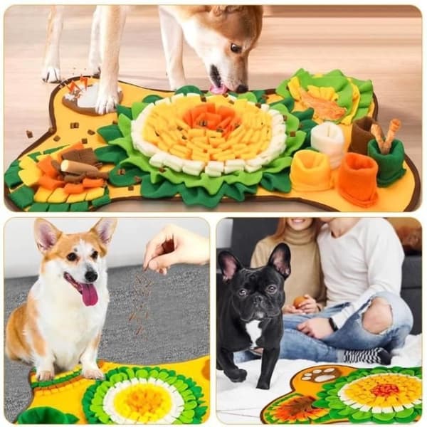 Snusematte for hund, sammenleggbar snusematte for hund, snusematte for hunder med flere vanskelighetsgrader, 64x43cm