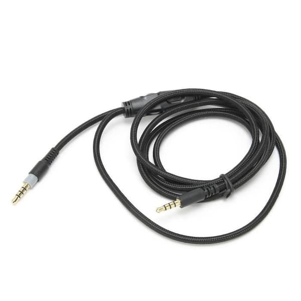 Ljudkabel - DUOKON - 3,5 mm - Volymkontroll - HyperX Cloud-kompatibel - Svart Black