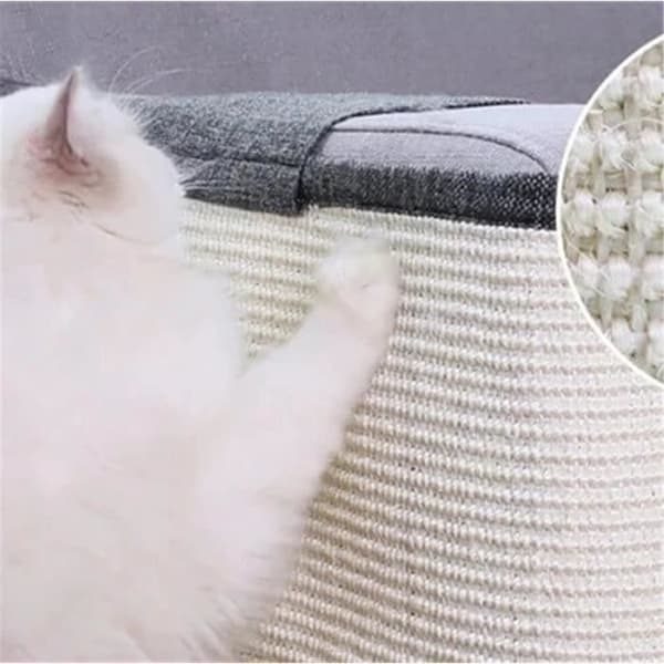 Naturlig Sisal Sofa Klorematte - 50 x 60 cm - Grå - - Klorebeskyttelse