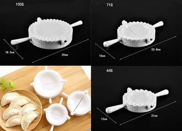 Set med 3 manuella ravioli-formar för köttpress