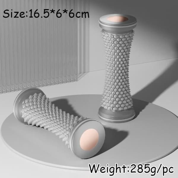 (Grå) Massagerulle - Igelkott - PVC - 16,5x6x6cm - Grå - Smärtlindring Gray