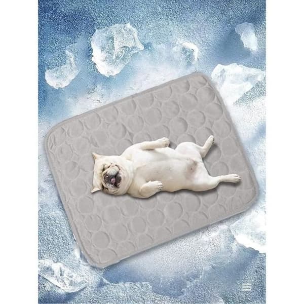 (Grå) Kølemåtte - Hund - 50x60cm - Grå - Holdbar - Vaskbar Gray