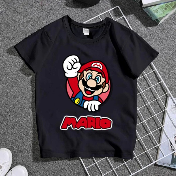 Super Marios Bros Cosplay T-shirts för barn Söt Anime Figur Waluigi Wario Peach Padda Luigi Män Kvinnor Kortärmade T-shirts 12 Children-80cm