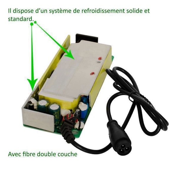 Dualtron mini 58.1V 2A lader for elektrisk sparkesykkel Black