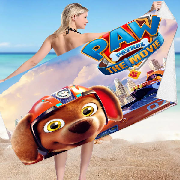 Anime Paw Patrol Strandhandduk Tecknad Chase Sommarhanddukar Badrum Badhandduk Simma Julhanddukar Resor Strandhandduk Snabbtork STJ-24-5 70x150 Fine fibres