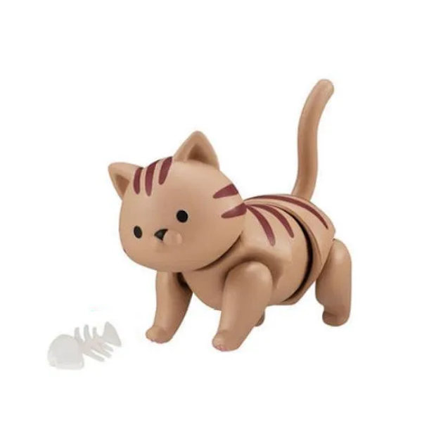6 cm ny Original docka 7 leder Kattdocka leksak Kan äta fisk katt Lovely Pet shop djur actionfigur små dockleksaker DD