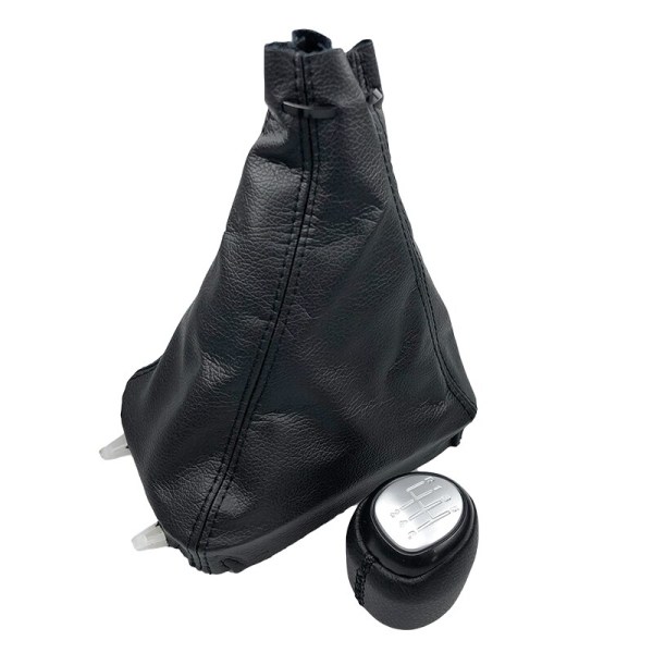 5/6-växlad växelspaksknopp Läder damask Boot Cover Case Spak Shifter För SAAB 93 9-3 SS 2003-2012 Bilstylingtillbehör-6-växlad Silver Combo 6 Speed Silver Combo