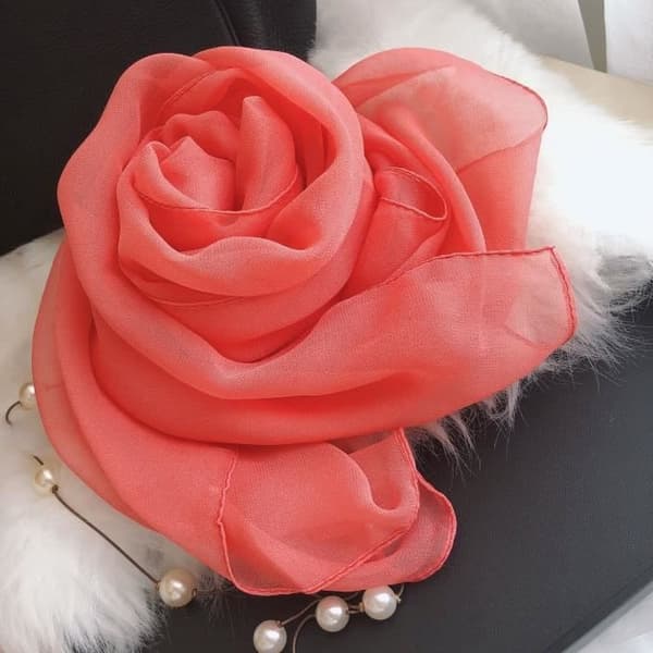 Type 12 Dame Silke Strandskjerf Ensfarget Sjal Wrap Hodebånd Hijab Engros