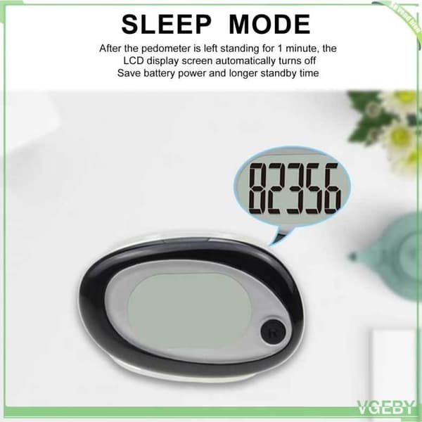 VGEBY Sensor Pedometer 3D Sensor Pedometer Rullende Apoteksanordning Skridttællende Pedometer - Understøtter Hvid