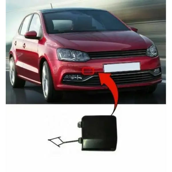 Fördel med dragögla täckning av främre stötfångare till Volkswagen VW Polo Hatchback2014-2018 6Ccompany 807241B