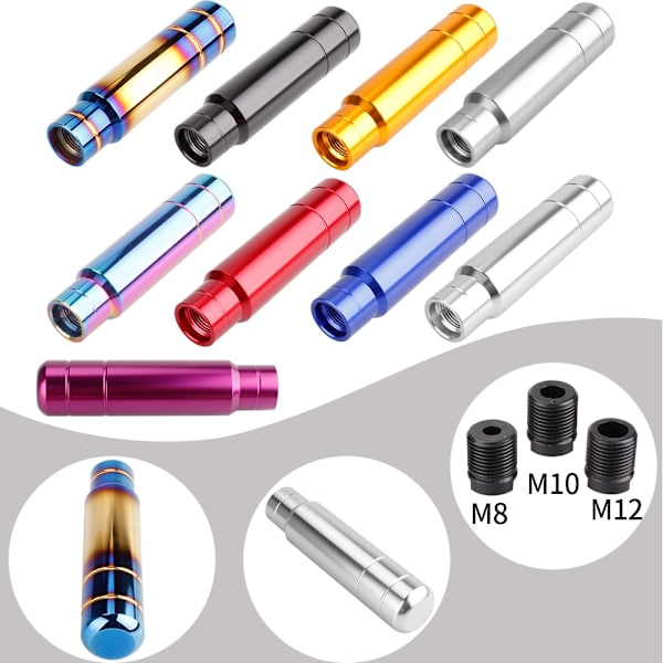 RASTP-JDM Style 13 cm aluminium växelspaksknopp Växelspakshuvud för universal manuell växellåda RS-SFN128-Neo Chrome Neo Chrome