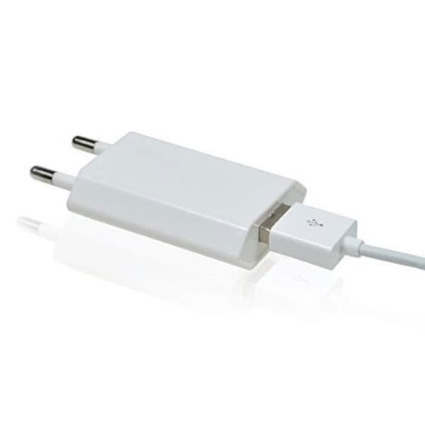 2 Universal Hvid Adapter Oplader EU Stik Væg Strømforsyning 1A iPhone 8 Plus