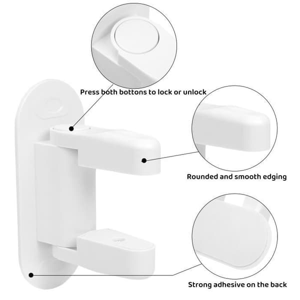 (Hvit) Barnesikring - YSTP - Hvit - Plast - 3M Lim White