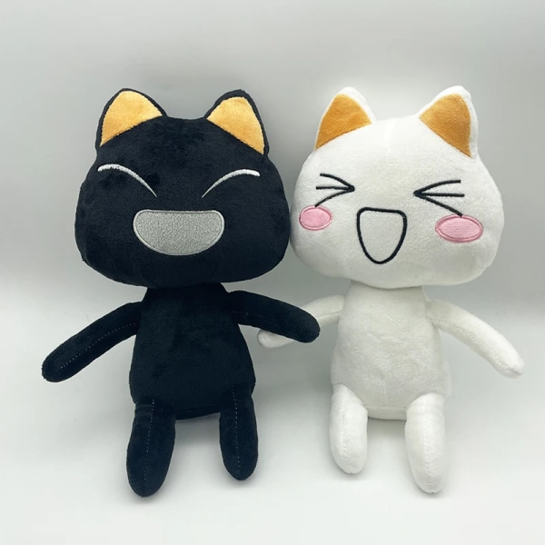 30cm Kawaii Toro Inoue Katten Plyschleksak Mjuk Anime Tecknad Djur Dockrumsdekorationer Födelsedagspresenter Julklappar till barn A white cat-28cm