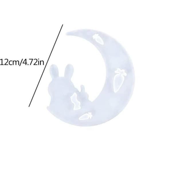Epoxy resin form, halvmåneform, 8 stk. silikone vedhængsform til gør-det-selv håndværk