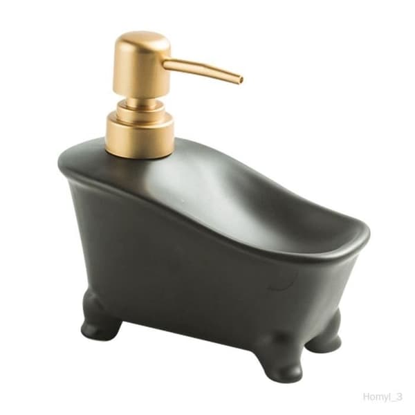 (Sort) Dispenser - COLAXI - Manuel - Keramisk - Dobbelt Anvendelse - Elegant og Praktisk Black
