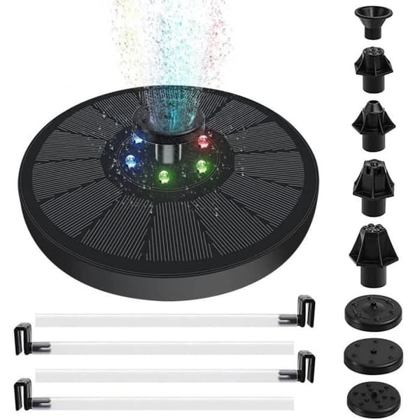 Solarfontene - Uspesifisert - 3W - Lagringsbatteri - LED-lys - 7 Spraymoduser Multicolored