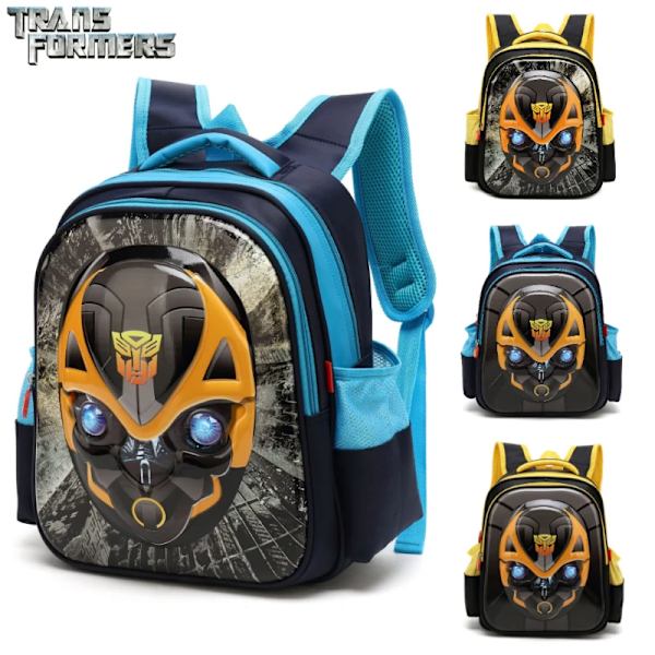Transformers 3D Mini Ryggsäckar Bumblebee Optimus Prime Cosplay Vattentät skolväskor för barn Kawaii Ryggsäck Barn Mochila Large C 35x29x14cm