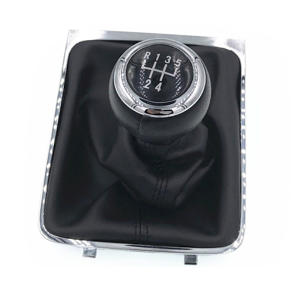 5/6-växlad växlingsknopp Spak Damask Cover Krage för Volkswagen för VW Passat B6 2005-2011 Bilstylingtillbehör-5 hastigheter 5 Speed