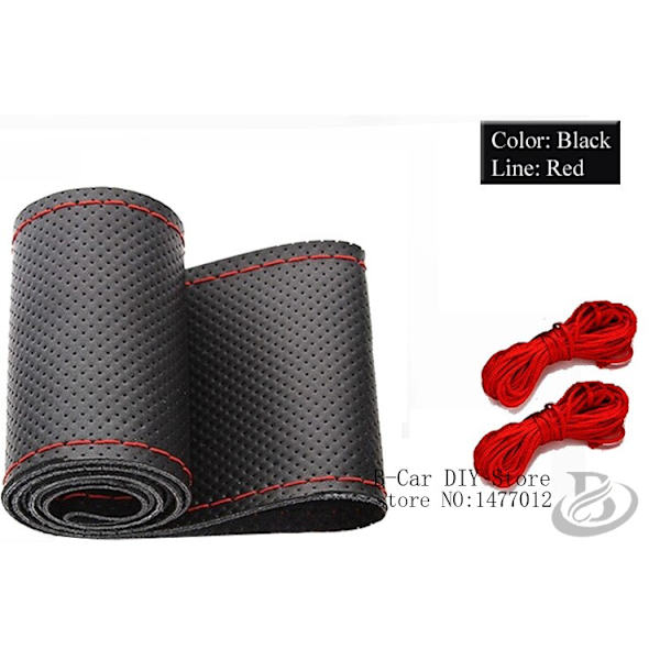 (42CM Black Line Red) Hot Truck Buss Cover i äkta läder, 42cm 45cm 47cm Bil, Gör-det-själv handgjort case med nålar och tråd Gratis frakt 42CM Black Line Red