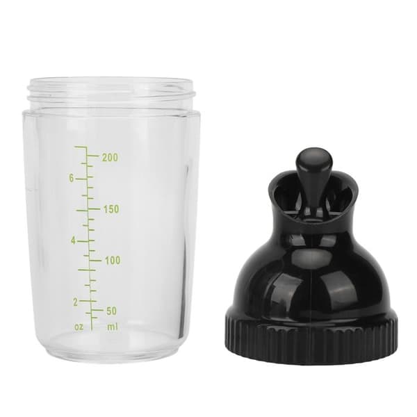 (Sort) Salatdressing Shaker - OKUMGGYJ - 200ml - Sort - Forebygger Lækager Black