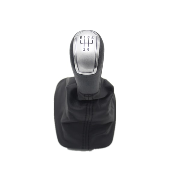 För Skoda Fabia MK1 1999 2000 2001 2002 2003 2004 2005 2006 2007 2008 Car-Styling 5-växlad växelspaksväxelknopp Läderstövel-