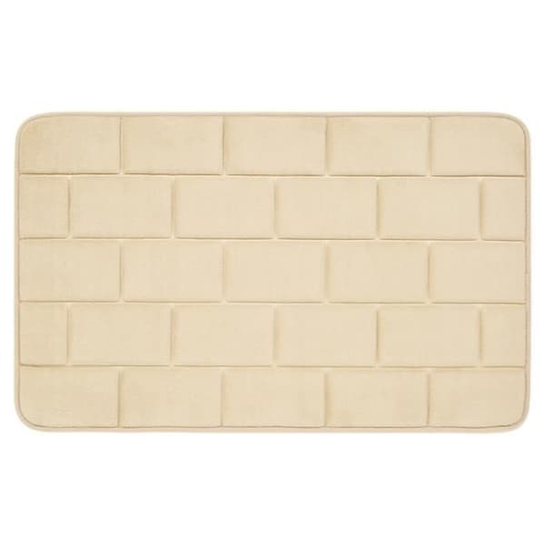 (Brun) 3D murstensmønster absorberende køkken badeværelsesmåtte 40*60cm - Brun Brown