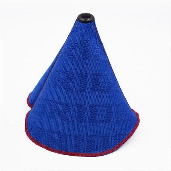 JDM Style High Quality Hyper Tyg Shifter Boot Racing Shift Knop Cover Kragar för Universal Car med röda sömmar - brudblå bride blue