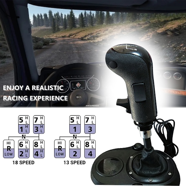 USB växlingsratt för Logitech G923 G29 G27 G25 TH8A för ETS2&ATS Euro Truck High Low Gear Simulator Shifter-simulatorer-