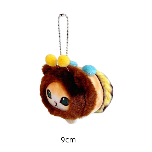 Kawaii Mofusand Anime Hobby Tempura Fried Räkor Haj Katt Tecknad Söt plysch docka hängsmycke väska hänge present till flickvän Q2