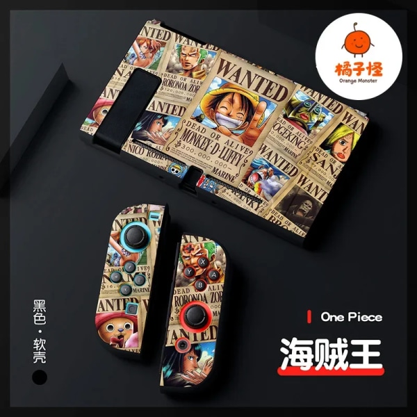 ONE PIECE Luffy Zoro Ace TPU mjukt case Joycon Cover för Nintendo Switch NS OLED-konsol Kristallfodral Tillbehör ONE PIECE 14 For Switch OLED