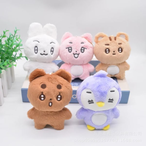 TXT Dolls Kpop Cartoon Soobin beomgyu Samma plysch nyckelringar Q Styles tutu bar tvåstavs docka Nyckelringar Väska Hängen Tillbehör 4