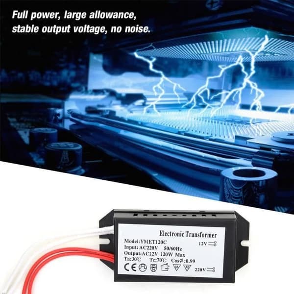 220V til 12V Elektronisk Transformator Spenningsomformer Strømforsyning Driver (120W)