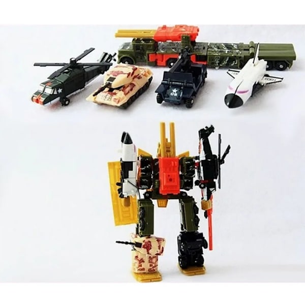 Transformers G1 Bruticus Engineering Corps Soldat Flygplan Militärfordon Robotmontering Actionfigur Leksakssamlingar engineering corps
