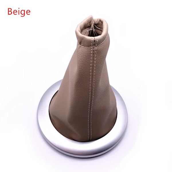 Växelspaksknopp Cover Boot med ramkant för Renault Megane 2 MK2 II MK 2 2002-2009 Headball Pen Shifter cover Ny-beige Beige