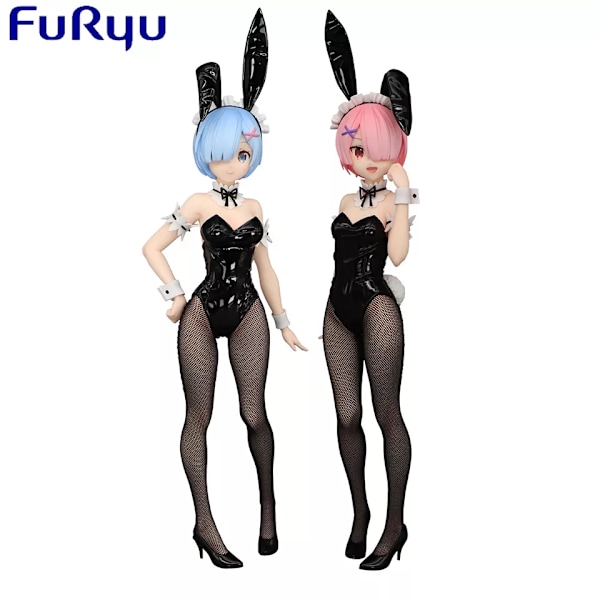 Original Furyu Re: Zero Starting Life in Another World 30cm Rem Ram Bunny Girls Ver PVC Action Figure For Girl Ram