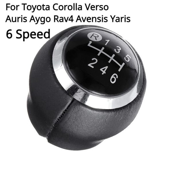 För Toyota Auris 5/6-växlad bilväxelspak Handboll Krom Cap Cover Biltillbehör-6 hastigheter 6 Speed