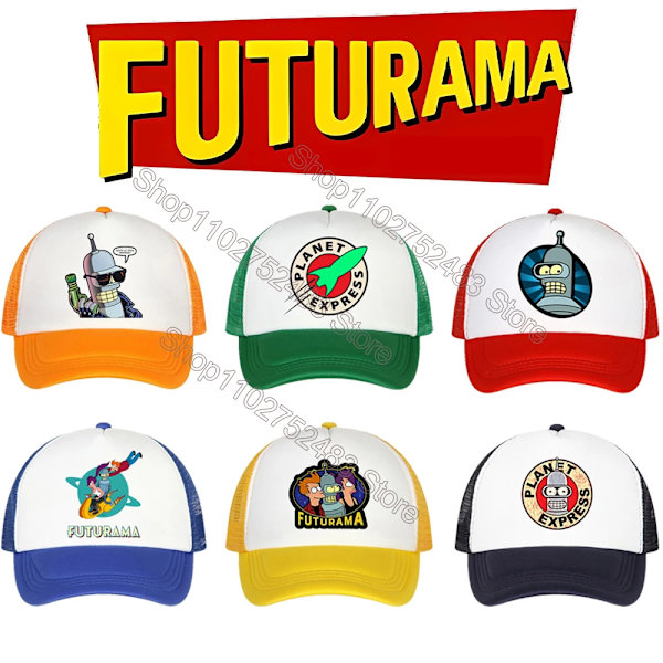 Futurama Cap Pojkar Flickor Tecknadt print Mesh Cap Kawaii Solhatt Söt Anime Utomhus Casual Sport Cap Barnfödelsedagspresenter FCWL13 kids