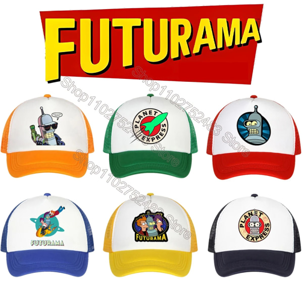 Futurama Cap Pojkar Flickor Tecknadt print Mesh Cap Kawaii Solhatt Söt Anime Utomhus Casual Sport Cap Barnfödelsedagspresenter FCWL18 kids