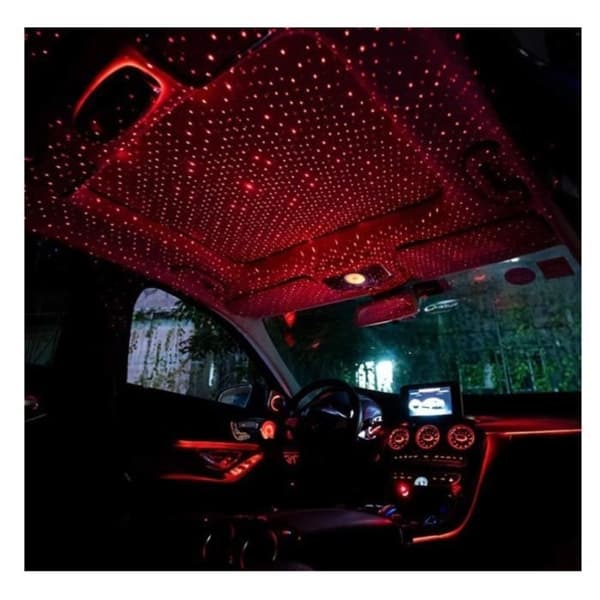 2 stk. bilinteriørlys, 3 dynamiske moduser LED Stjernehimmelprojektorlys for soverom, fest, tak, vegger
