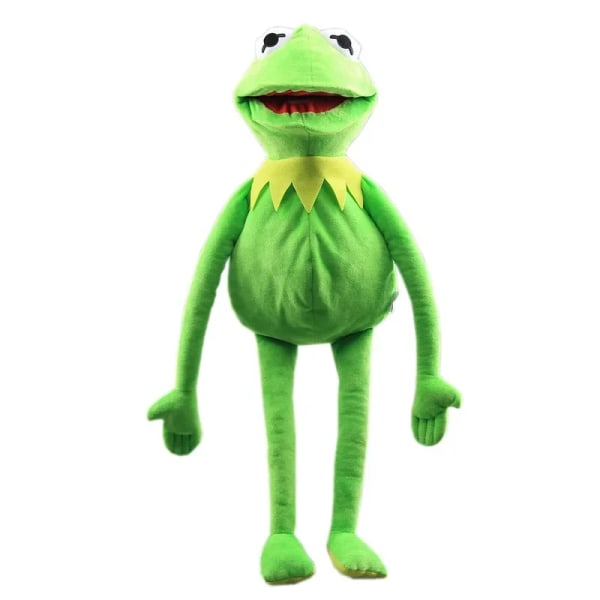 Kermit Frog Handdocka Docka Skolväska Grön plyschleksak Stor mage Språk Performance rekvisita 40cm Frog Doll Super