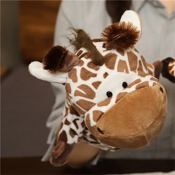 Djurplyschdocka Mjuka fyllda leksaker Lejon Elefant Hund Dinosaurie Haj Varg Anka Kawaii Handfingerdocka För Baby Barn Flickor Monkey