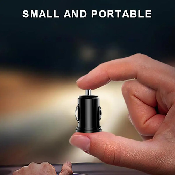 Bil Lastbil 12V Ström Dubbel 2 Port USB Mini Laddare Adapter Snabbladdning Billaddare För IPhone IPad Dubbel Usb Billaddare Adapter WHITE